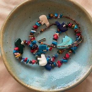 COLORFUL STONE BEADED NECKLACE